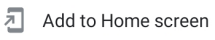 Android add to Home Screen icon